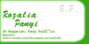 rozalia panyi business card